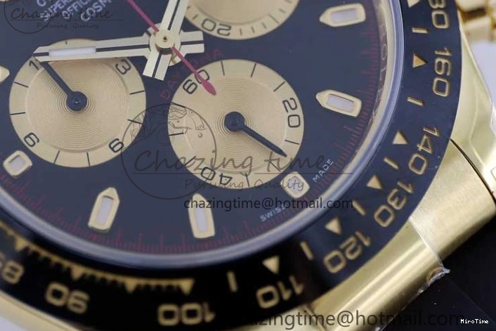MiroTime 0517 Daytona 116518 TWF 1:1 Best Edition 904L Steel Black Gold Dial on Oysterflex Strap A Comfortable 2422